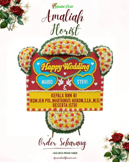Papan Bunga Pernikahan Naram